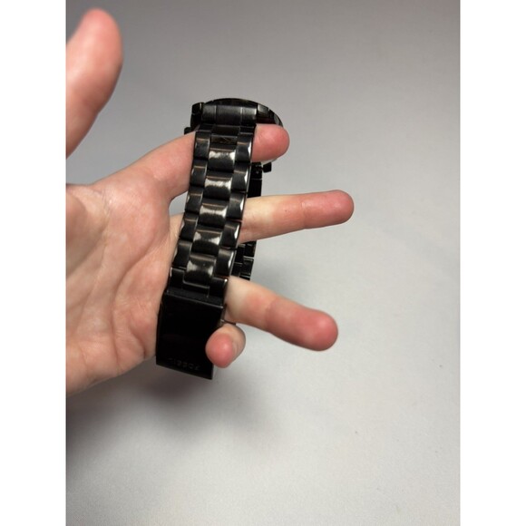 Fossil FS4775IE Black Stainless Steel Watch – Not Working – For Parts/Repair - Picture 9 of 9